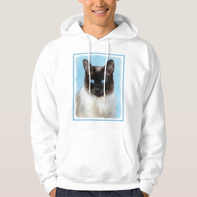 Kattmålning för siamesisk katalog - originalkonst  hoodie (Framsida)