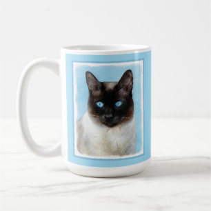 Kattmålning för siamesisk katalog - originalkonst kaffemugg