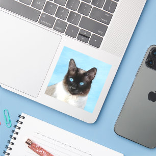Kattmålning för siamesisk katalog - originalkonst klistermärken