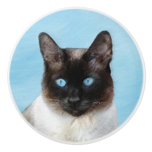 Kattmålning för siamesisk katalog - originalkonst knopp