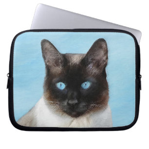 Kattmålning för siamesisk katalog - originalkonst laptop fodral