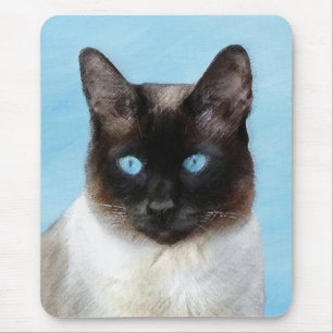 Kattmålning för siamesisk katalog - originalkonst musmatta