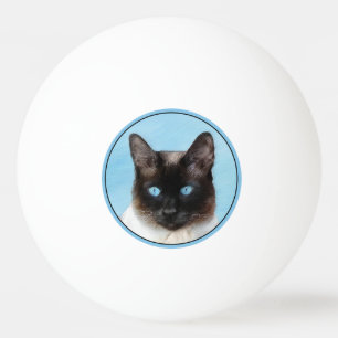 Kattmålning för siamesisk katalog - originalkonst pingisboll