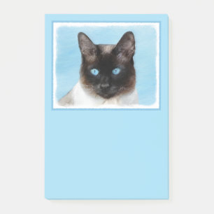 Kattmålning för siamesisk katalog - originalkonst post-it block