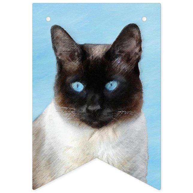 Kattmålning för siamesisk katalog - originalkonst  vimplar (Sextonde flaggan)