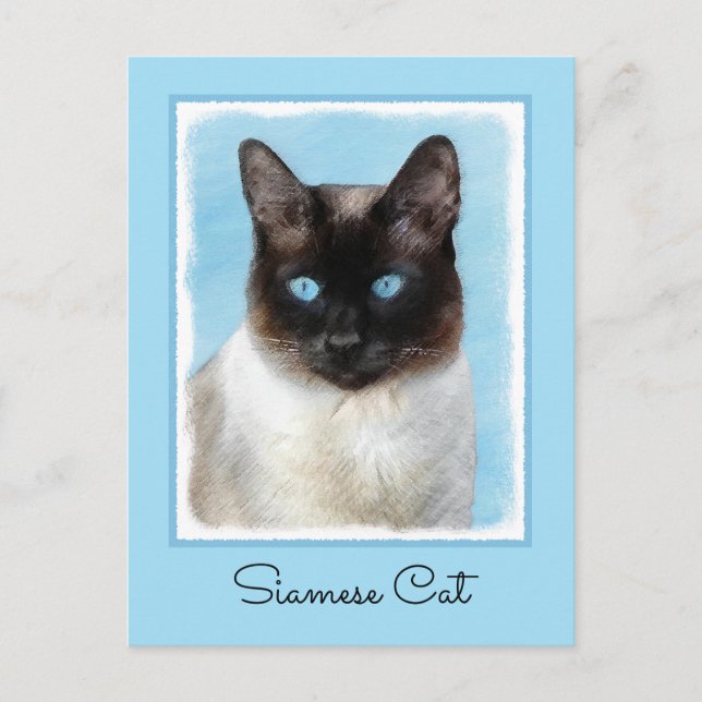 Kattmålning för siamesisk katalog - originalkonst  vykort (Framsida)
