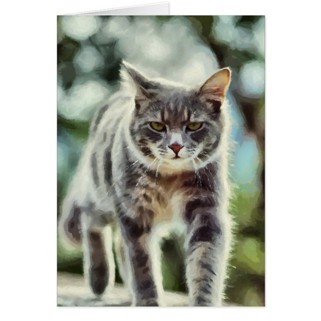 Kattmålning Hälsningskort (Framsidan)