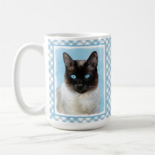 Kattmålning, originalkonst av djur kaffemugg