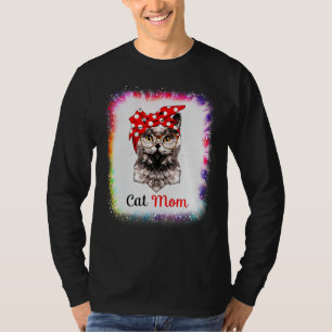 Kattmamma älskar R Pappa Pojke Flicka Tie Dye Ble T Shirt