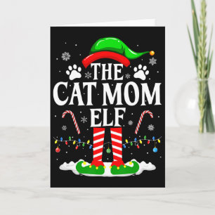 Kattmamma Älva Jul Roliga Katter Älskare Jul Kattm Kort