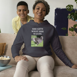 Kattmamma Anpassad Husdjursfoto Och Text Mörkgrå T Shirt