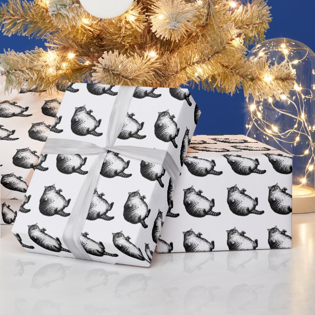 Kattmamma är jag men bara skinn och ben för kattäl presentpapper (Helgdagar)