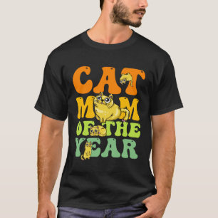 Kattmamma Året Runt Vintage Retro Mors Dag T Shirt