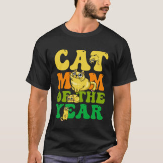 Kattmamma Året Runt Vintage Retro Mors Dag T Shirt