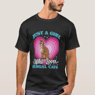 Kattmamma BARA EN TJEJ SOM ÄLSKAR BENGALKATTER Äls T Shirt