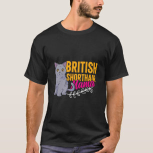Kattmamma Brittisk Korthår Mama Rolig Brittisk Kor T Shirt