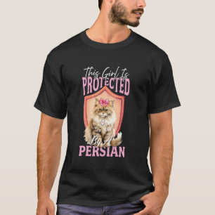 Kattmamma DENNA Flicka ÄR SKYDAD AV EN PERSISK KAT T Shirt