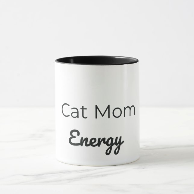 Kattmamma Energimugg | Söt Kattälskare Kaffe Kopp (Center)