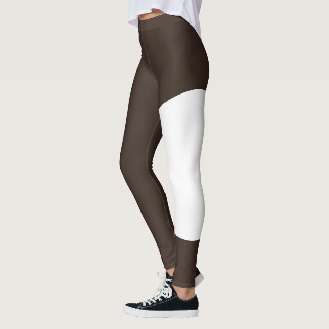 Kattmamma Espresso Brun Svart Anpassad Text Leggings (Vänster)
