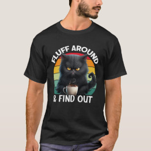 Kattmamma Fluff Runt & Ta Reda På Kattpappa Kattun T Shirt
