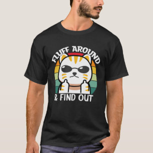 Kattmamma Fluff Runt & Ta Reda På Kattpappa Kattun T Shirt