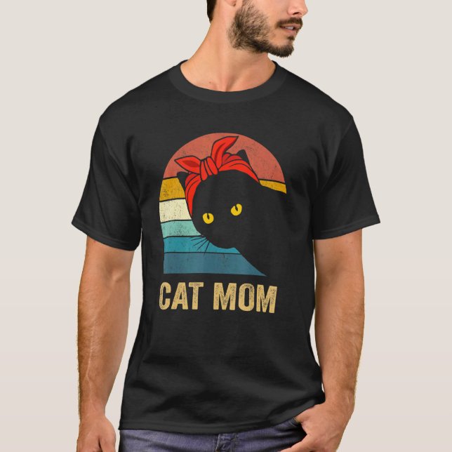Kattmamma för kattens mors dag t shirt (Framsida)