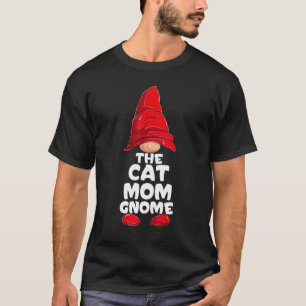 Kattmamma Gnome Matchande Familjegrupp Juldel T Shirt