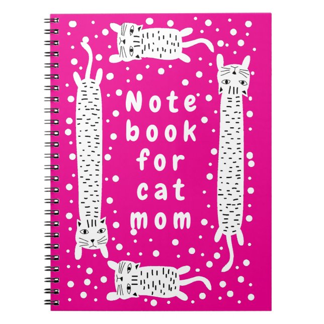Kattmamma Hot Pink Anteckningsbok (Framsidan)