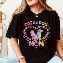 Kattmamma Hundmamma Tie Dye Rolig Husdjursälskare