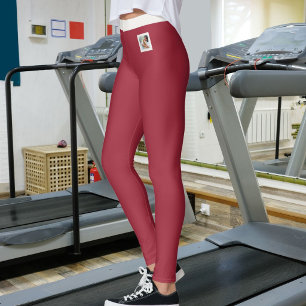 Kattmamma Husdjur Foto Mörk Vinröd Neutral Personl Leggings