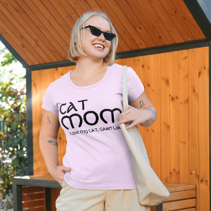 Kattmamma husdjursälskare roligt citat söt svart o t shirt