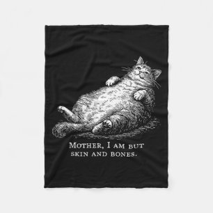 Kattmamma jag är men hud och ben för kvinnor män F Fleecefilt