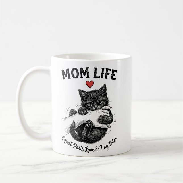 Kattmamma kaffemugg | Rolig Kattmamma Present (Vänster)