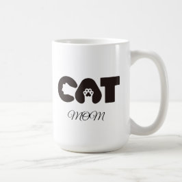 Kattmamma kaffemugg – Söt pow med bokstav katt