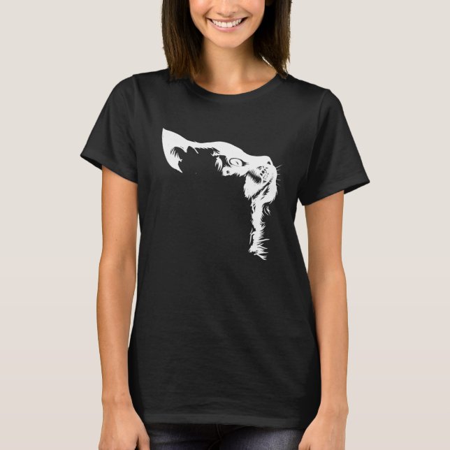 Kattmamma Katt   Grafisk Katt T Shirt (Framsida)