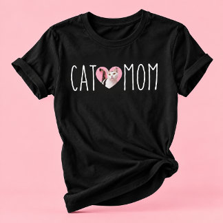 Kattmamma Kattälskare Anpassad Foto Handskriven Te T Shirt