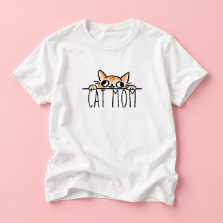 Kattmamma Kattälskare Illustration T Shirt