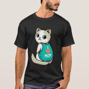 Kattmamma, kattälskare kvinnor med valpar, jag äls t shirt