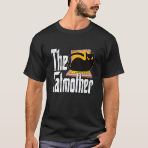 Kattmamma Kattemor Galen Svart Kattmamma Kitty Mam T Shirt