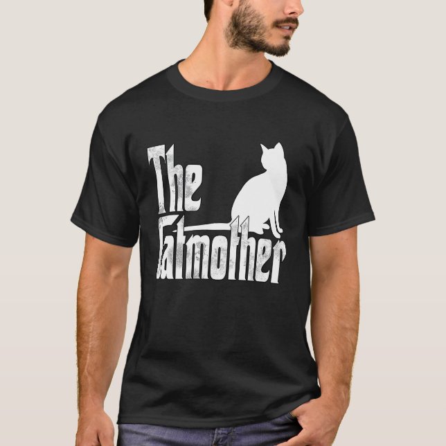 Kattmamma Kattmoder Katt Mor Kattmamma  7 T Shirt (Framsida)