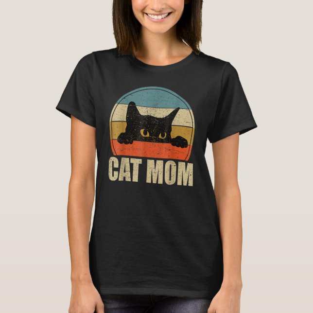 Kattmamma  Kattmoder  Mors dag katt S T Shirt (Framsida)
