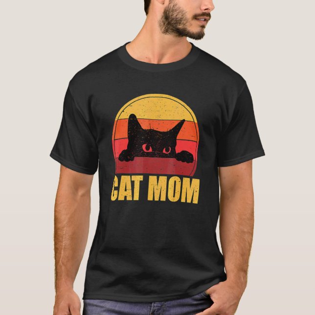 Kattmamma  Kattmoder  Mors dag Katt T Shirt (Framsida)