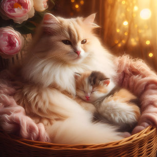 Kattmamma Kattunge Nyckelring – Söt present till m