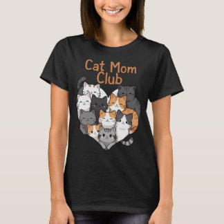 Kattmamma-klubben - Söt illustration med flera kat T Shirt