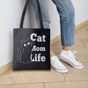 Kattmamma Liv Söt Svart Katt Design Tygkasse
