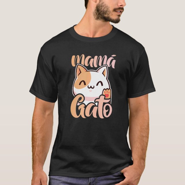 Kattmamma Mamá Gato T Shirt (Framsida)