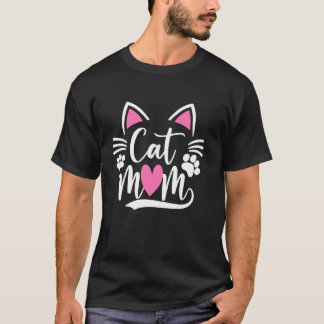 Kattmamma Mamma Mors Dag Kattälskare Matchande Fam T Shirt