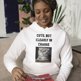 Kattmamma Modern Anpassad Text Husdjur Foto Vit Sv T Shirt