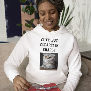 Kattmamma Modern Anpassad Text Husdjur Foto Vit Sv T Shirt