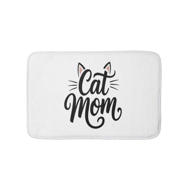 Kattmamma Morrhår och Öron Badrumsmatta (Framsidan)